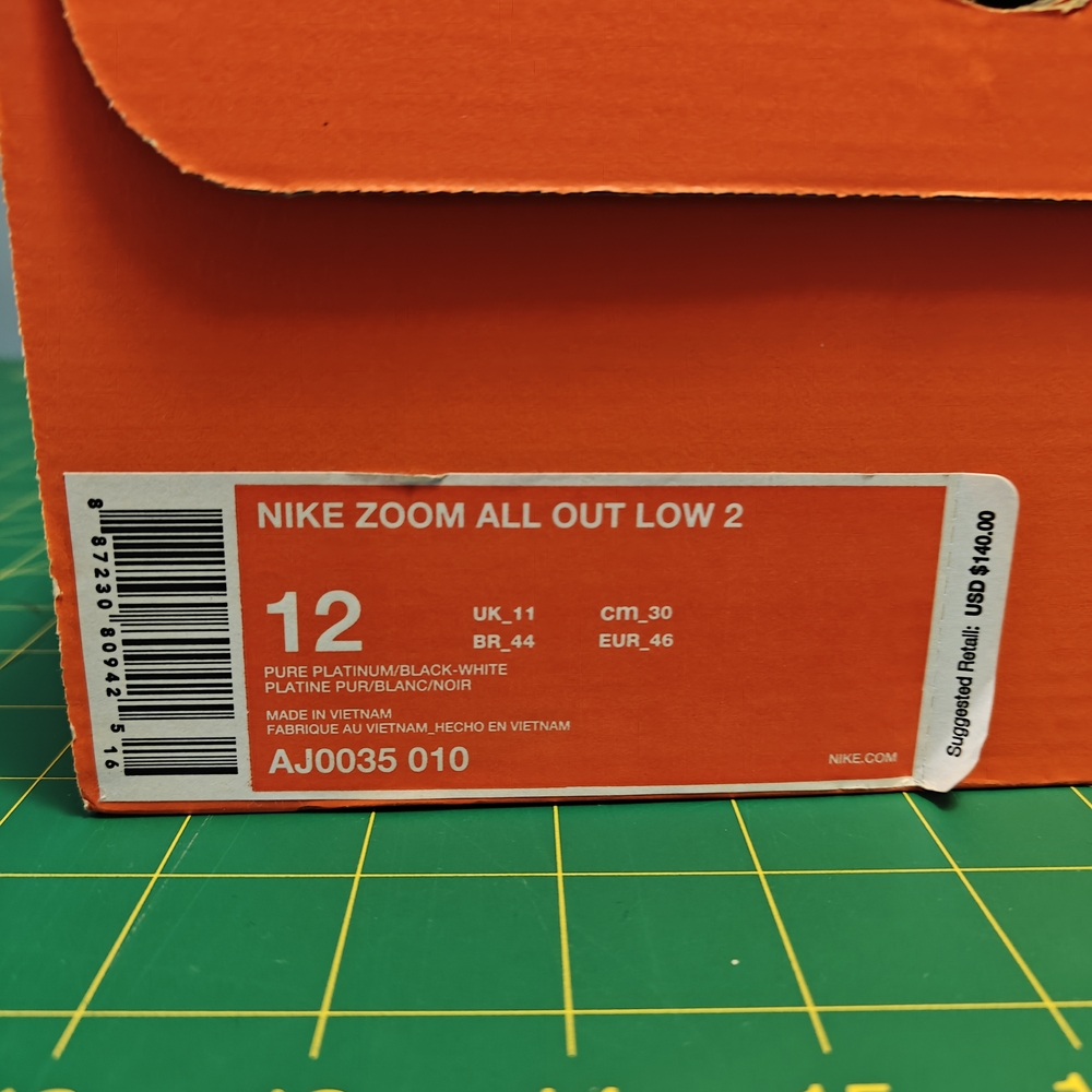 Nike Zoom All Out Low 2 Pure Platinum Size 12 - Picture 2 of 6